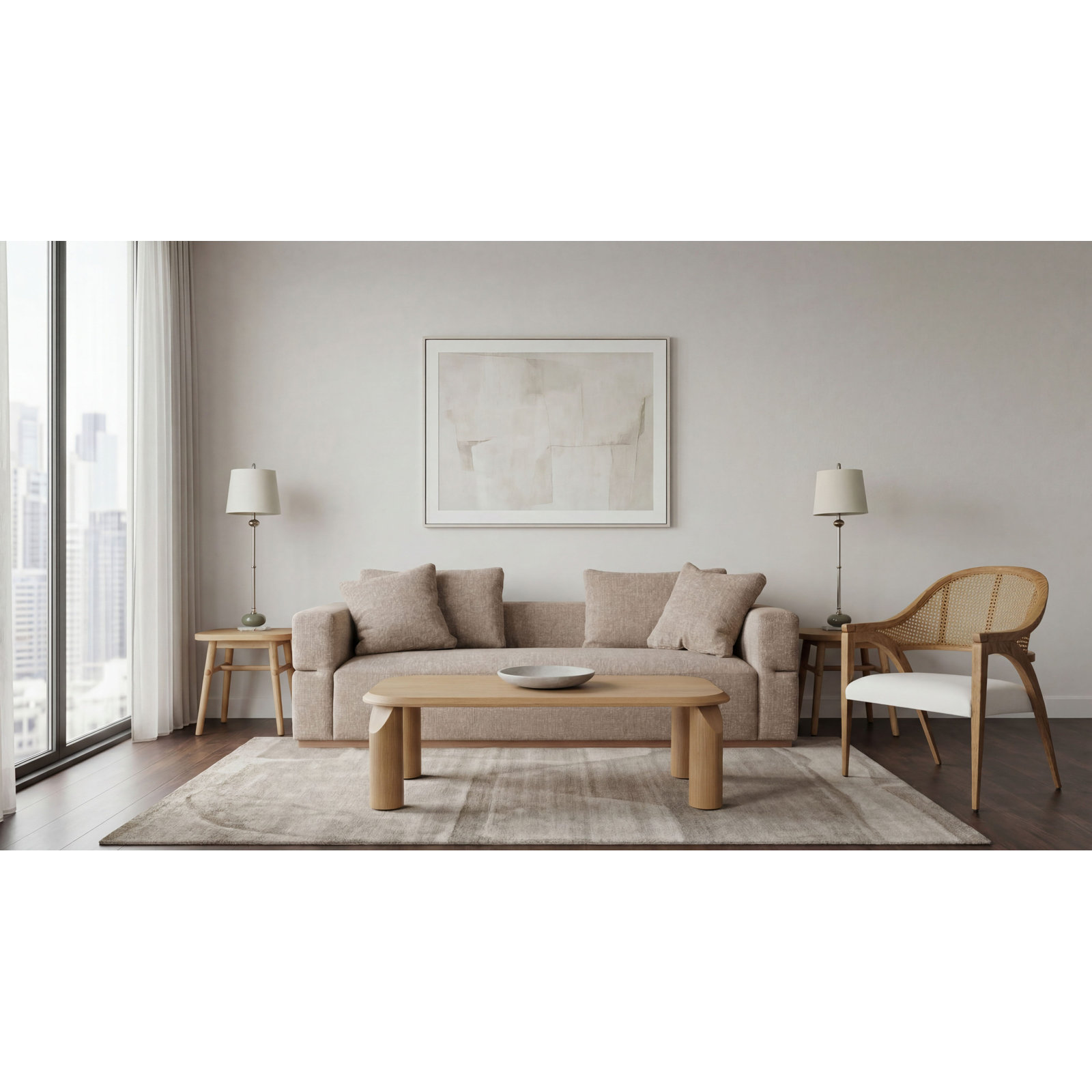 Single Coffee Table, Natural