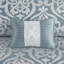 Ensemble d'édredon 8 pièces jacquard turquoise / argent grand-119369681-119369683