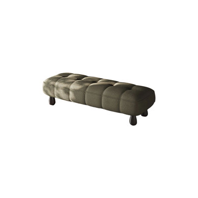 Banc rembourré en microfibre / microsuède Shelagh