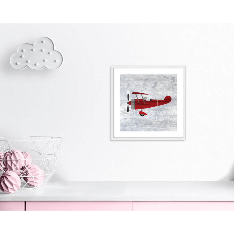 Impression sur papier rouge 2, H 22,5 po x l 22,5 po x P 1,18 po, Encadré de boîte blanc