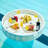 Hubhalsun Large Floating Tray for Pool, 35.4" Wicker Floating Serving Tray with Hole Design, Poolside Drink & Food Holder for Swimming Pools, Spas, Backyard Parties, White-110809331-94127680