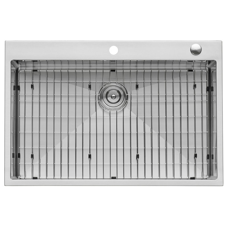 Ruvati 33" x 22" Stainless Steel Topmount Kitchen Sink with Satin Finish