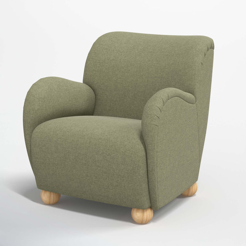 Cowen Polyester Armchair, Zuma Laurel Textured Linen