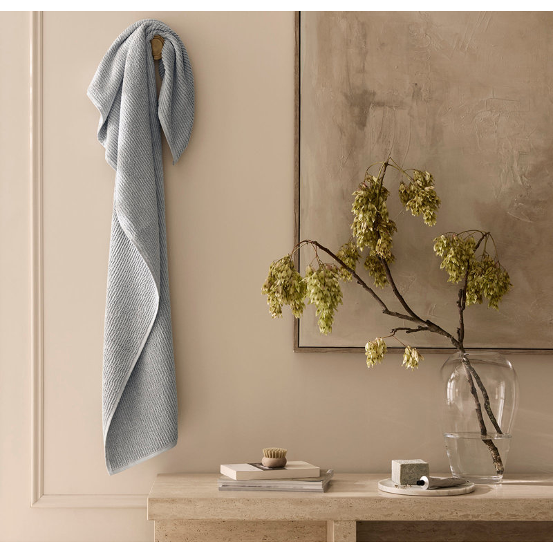 Turkish Ribbed Ribbed Bath Towel, Shore