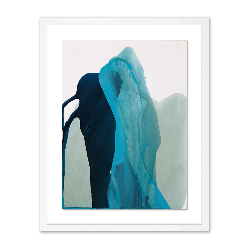 Blue Abyss V Painting by Kim Whiteside, White, 24" H x 19" W x 1.5" D