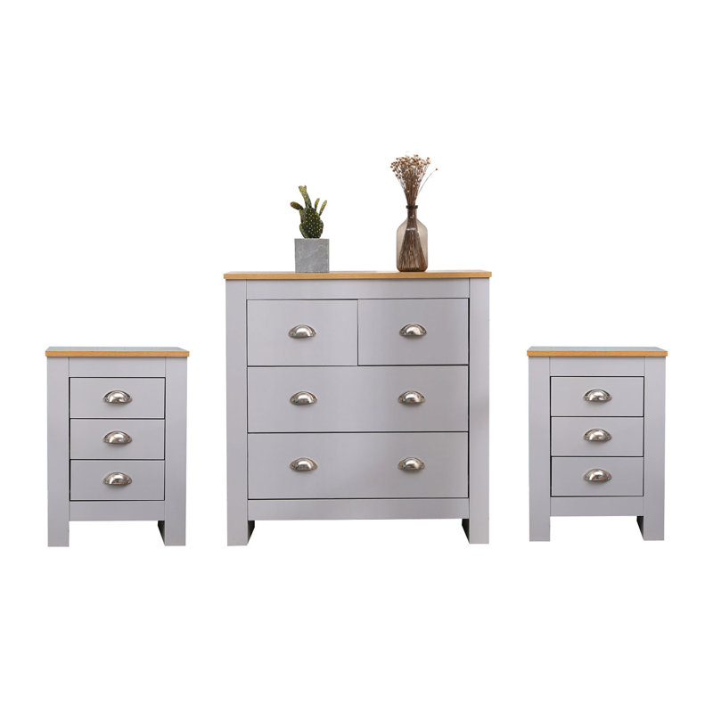 Pares Piece Bedroom Set, Gray