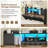 Full Size Upholstered Storage Bed Frame with LED Lights and Charging Station, Platform Bed with Hidden Headboard Storage and 6 Drawers-460588382