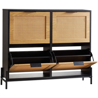 Armoire à chaussures en rotin