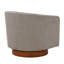 Gris, fauteuil d'appoint pivotant, revêtement en chenille, mouvement à 360 degrés, coussin en mousse épaisse de 6 po, base brune-1091487623