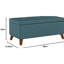 Banc de rangement bleu sarcelle avec housse de siège en tissu - et élégant pour ranger votre chambre