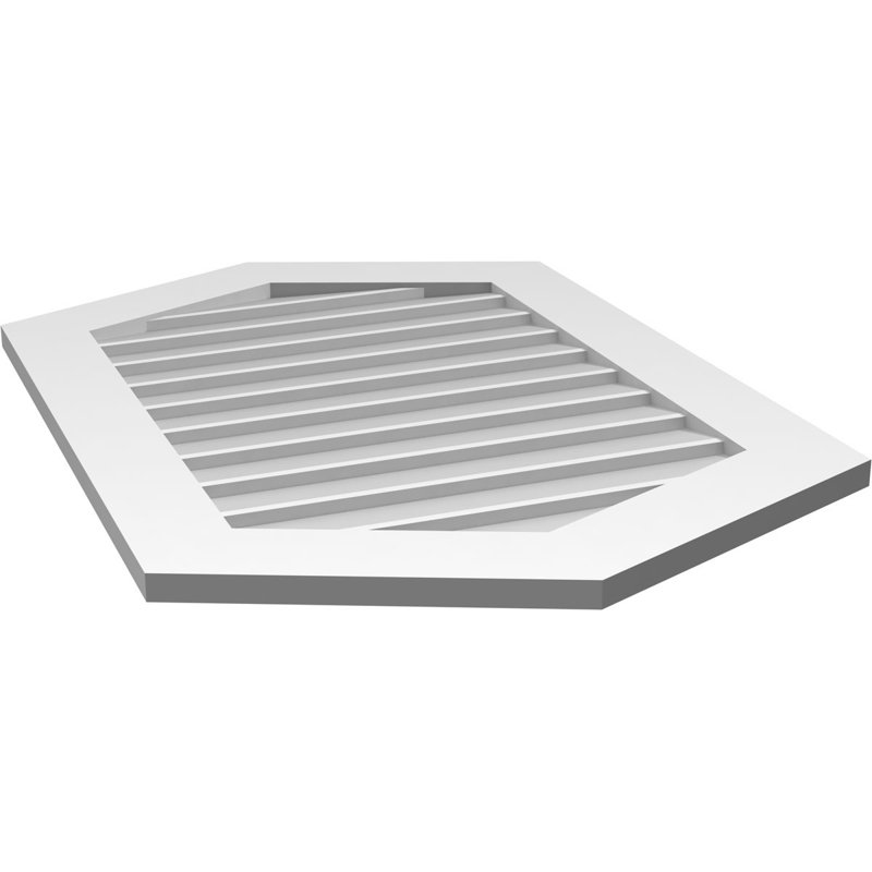 Ventilé vertical à pignon vertical en uréthane 5/12, H 38 po x l 26 po x P 1 po