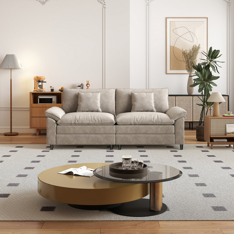 Chenier Double Sofa, Brown