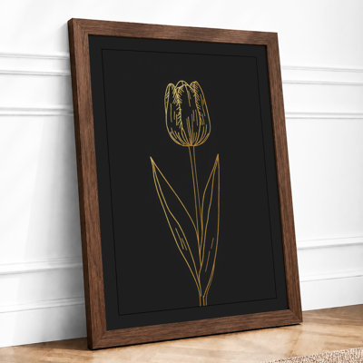 Golden Tulip Botanical - Framed Print