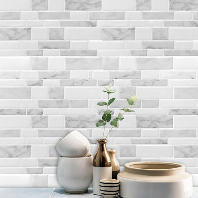 12'' W x 12'' L Vinyl Peel and Stick Mosaic Tile