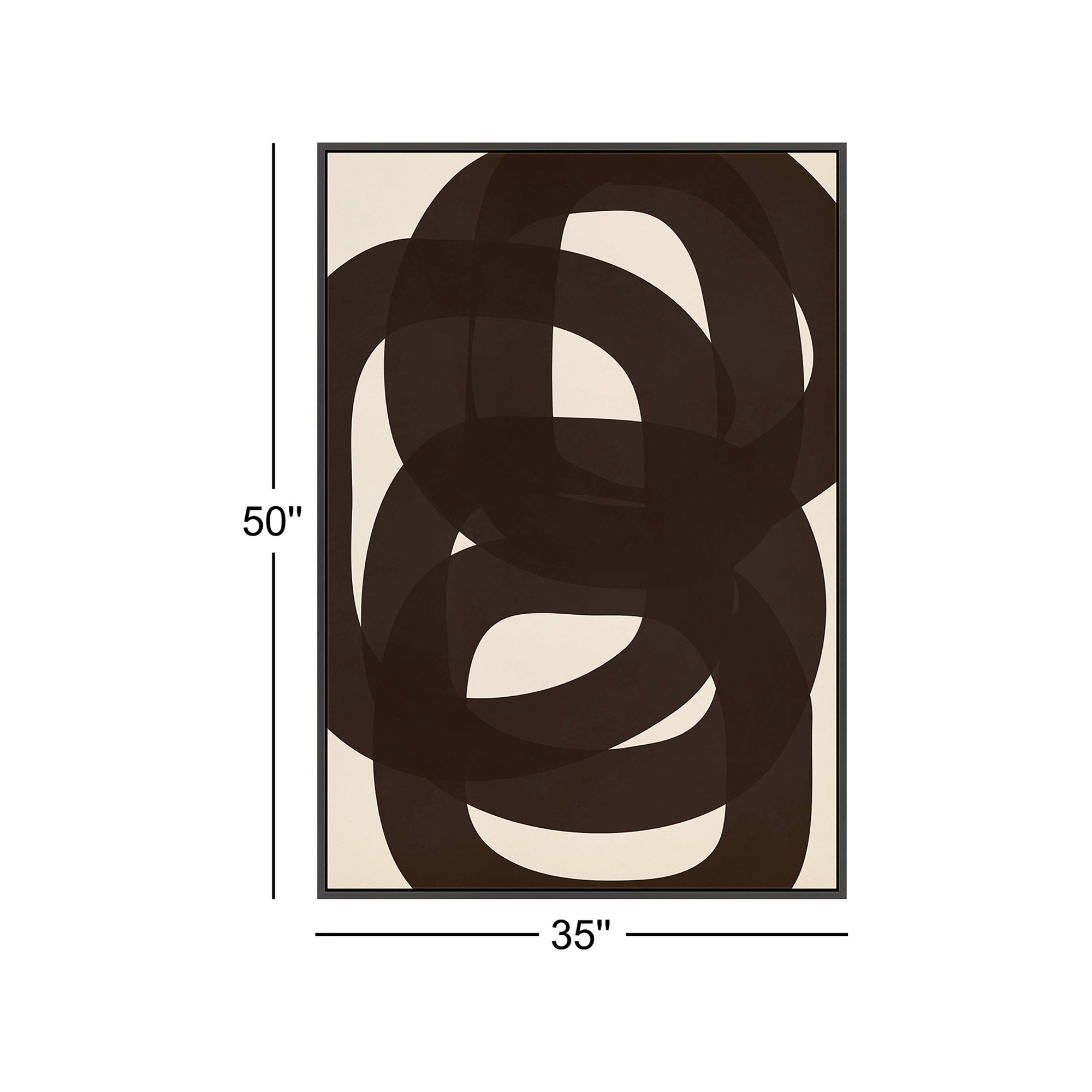 Circular Harmony by Romina Gadler, Black Framed Paper, 50" H x 35" W x 1.25" D