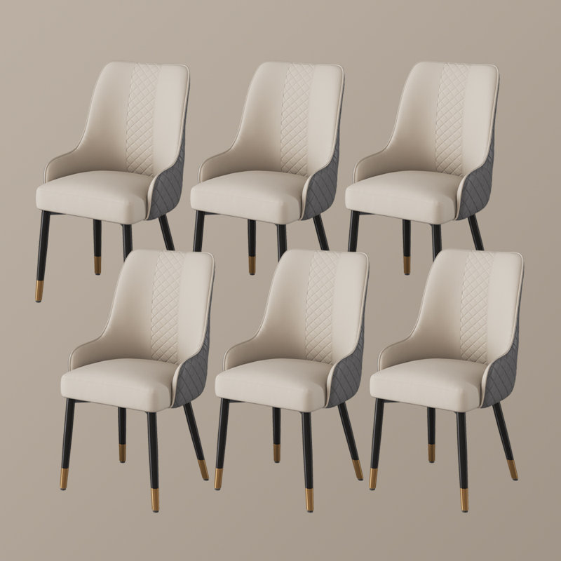 Chaise de salle à manger Silva Stapp, Ensemble de 6, Beige/gris