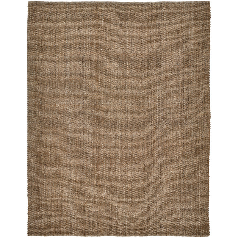 Tapis intérieur / extérieur brun tabac tissé à la main Siona, Rectangle 10 pi x 14 pi
