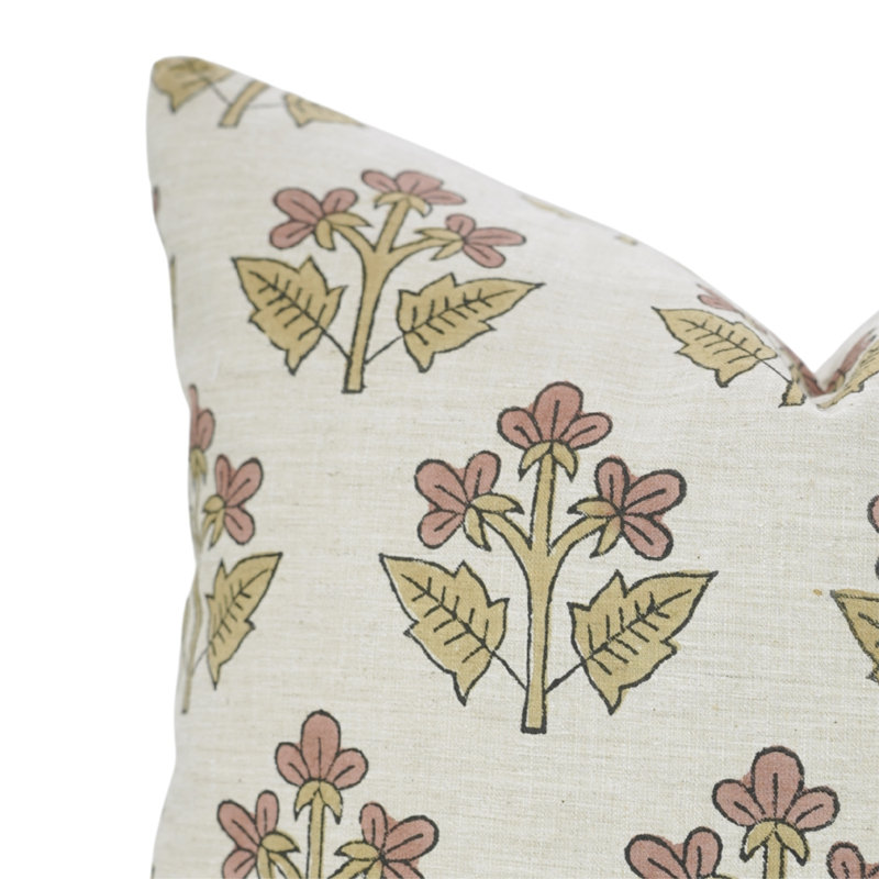 Housse de coussin à motif fait à la main et à motif rustique Fab Divine, Chahat, vin, Carré 16 po