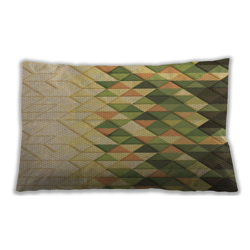 Patterned 448 Throw Pillow, Microsuede, Brown