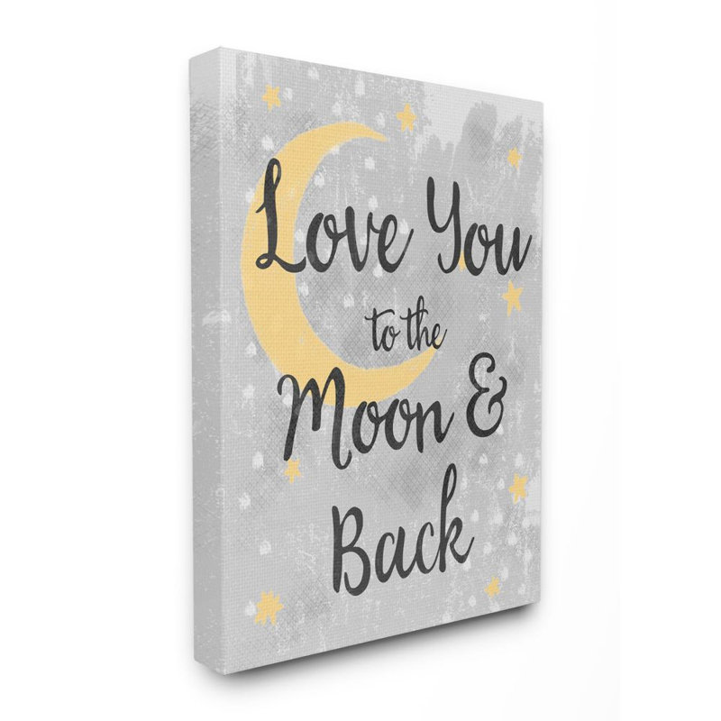 Art de lune Lerner Love You, Toile tendue, H 20 po x l 16 po x P 1,5 po