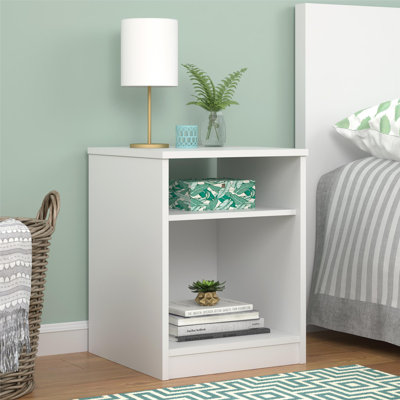 Tooke Classic Nightstand with Open Shelf & Wooden Frame