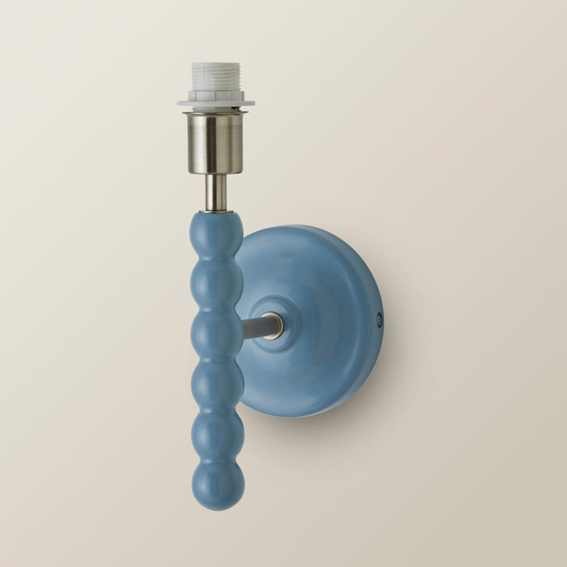 Alderic Manufactured Wood Armed Sconce, Blue