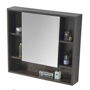 Medicine Cabinet Hazelton, Two Interior Shelves - Black