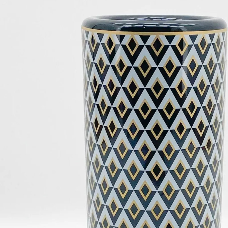 Hand-Finished Tenny Ceramic Freestanding Umbrella Stand – Antique-Style Glazed Design for Umbrellas, Walking Sticks at Home, Office Décor