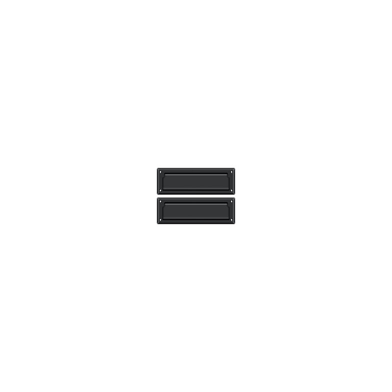 9" in x 3" Brass Mail Slot, Painted Black