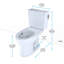 Drake® Two-Piece Elongated Dual Flush 1.0 and 0.8 GPF Dynamax Tornado Flush® Toilet with CEFIONTECT® and Right-Hand Trip Lever with Toilet Seat