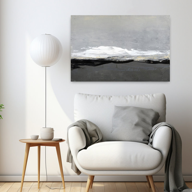Art contemporain, paysage contemporain minimaliste abstrait, art naturel, H 24 po x l 36 po