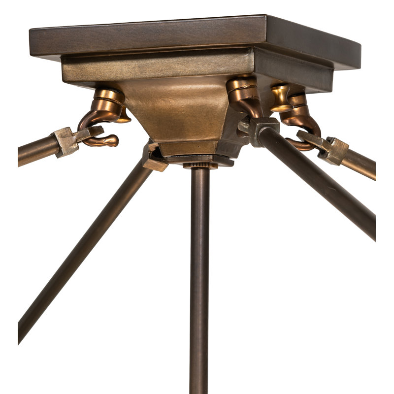30" Square Prairie Mission Inverted Semi-Flushmount