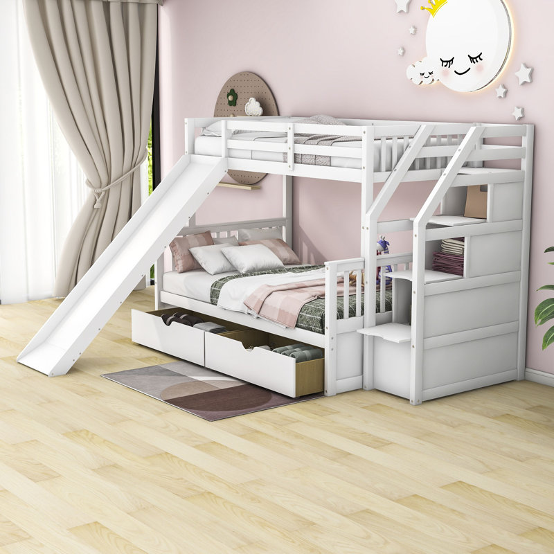 Bilmar Twin Over Full 2 - Drawer Standard Bunk Bed by Isabelle & Max™, White