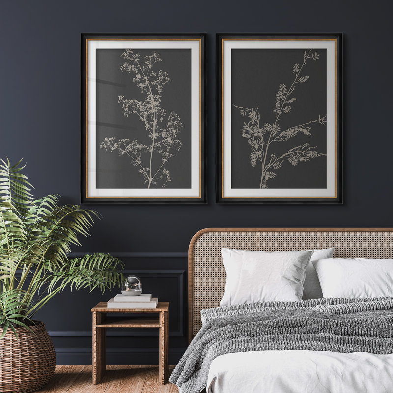 Ensemble de 2 encadrements muraux Premium Premium Fine Art Antique pour chambre à coucher 26 po x 36 po