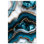 Art mural en acrylique bleu sarcelle Tectonic III par Art Remedy, prêt à être accroché