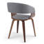 Lowell Bentwood Upholstered Dining Chair with Curved Backrest in Mid-Century Modern Style-959118119