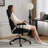 Modern Executive Office Chair with Premium Quality, Superior Comfort Armrests, Adjustable Backrest and Headrest, Black-1162866593