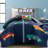 Xenia Navy Microfiber Reversible 4 Piece Quilt Set-297137025-297137030