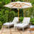 Armani Patio Chaise Lounge with Cushion & Adjustable Backrest-1366833982-1366833983