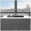 Évier de cuisine en quartz - Évier de cuisine en composite de granite noir encastré double 33 x 19 po (50/50)