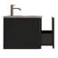 Meuble-lavabo 24 po - Chêne noir brossé rayé, lavabo en céramique blanche-1997364225-1997364228