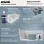 Ensemble d'évier de cuisine à double cuve 60/40 Karran Quartz 32 po x 21-1 / 4 po-54821680