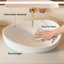 Oval Vessel Sink Stone Resin Bathroom Sink Modern Art Sink Matte White with Pop Up Drain (Matte White)