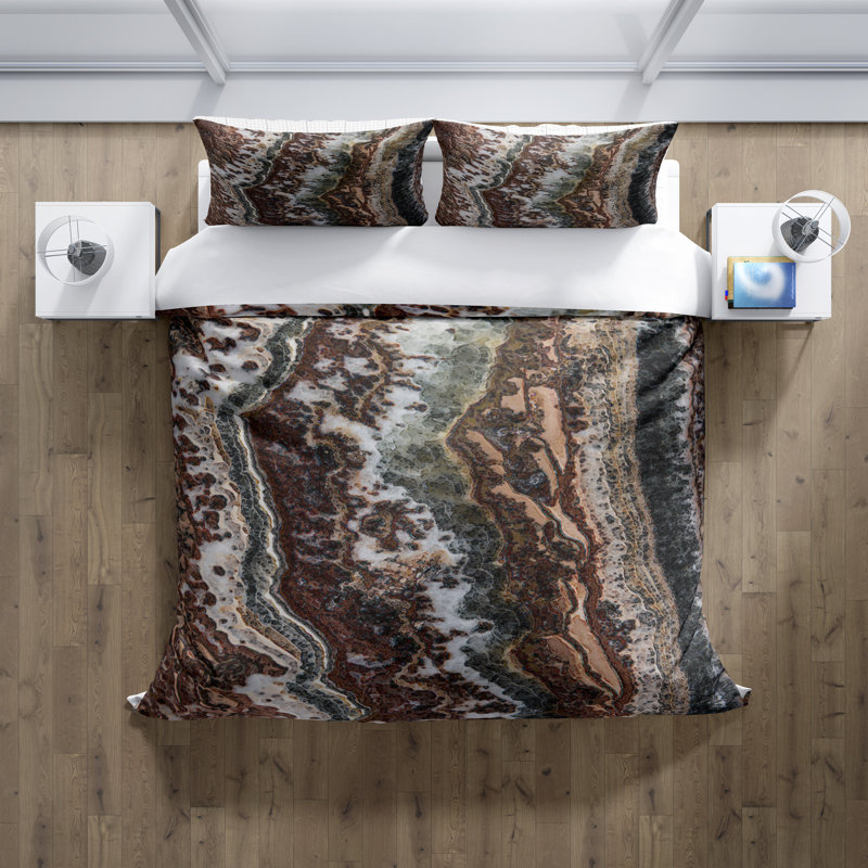 Ensemble de housse de couette Agate, Housse de couette grand et 2 taies décoratives