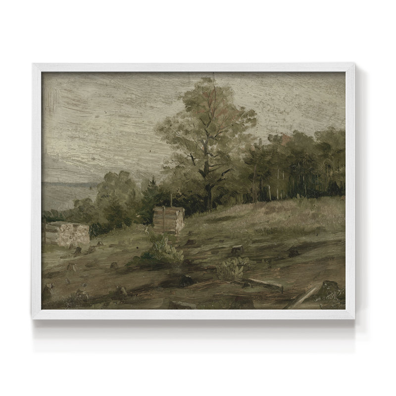 Paysages rétro - DCXCI - Reproduction encadrée - Restickable, H 22 po x l 28 po, Blanc