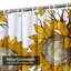 Rideau de douche imperméable en forme de fleur de tournesol rétro avec 12 crochets-2053292190