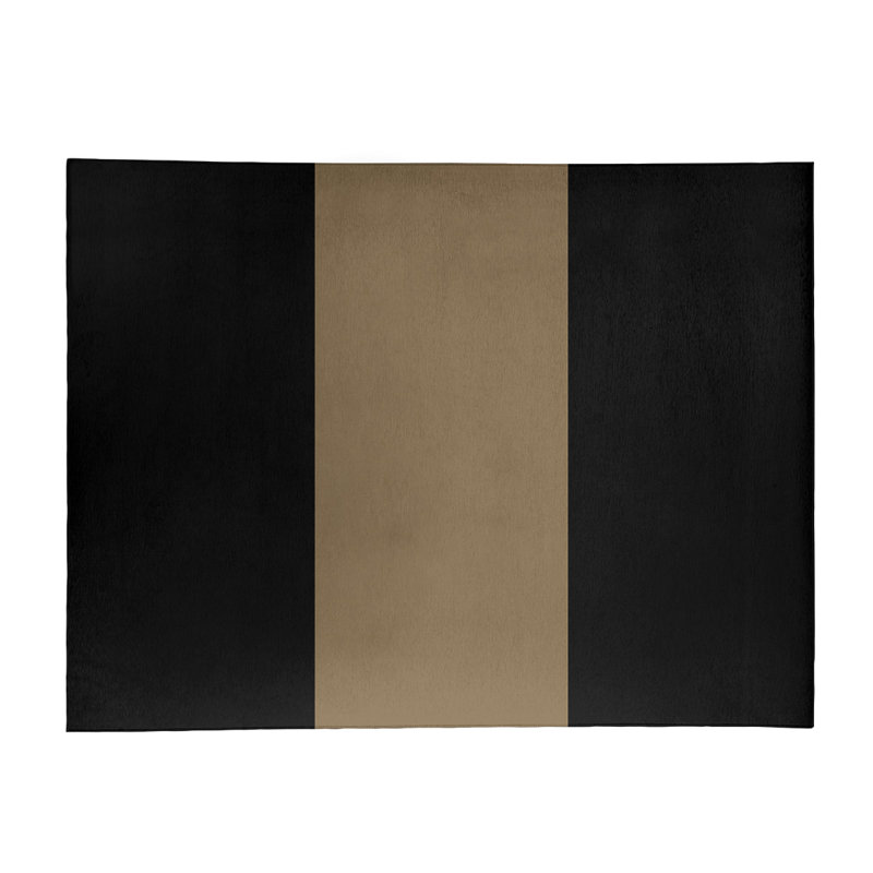 Tapis doré / noir, Rectangle 8 pi x 10 pi