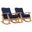 Chaise berçante d'extérieur en teck Cayman-1835253251
