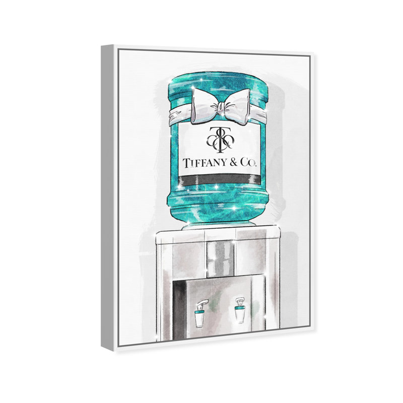 Bijou de watercooler - impression, Cadre blanc, H 54 po x l 36 po
