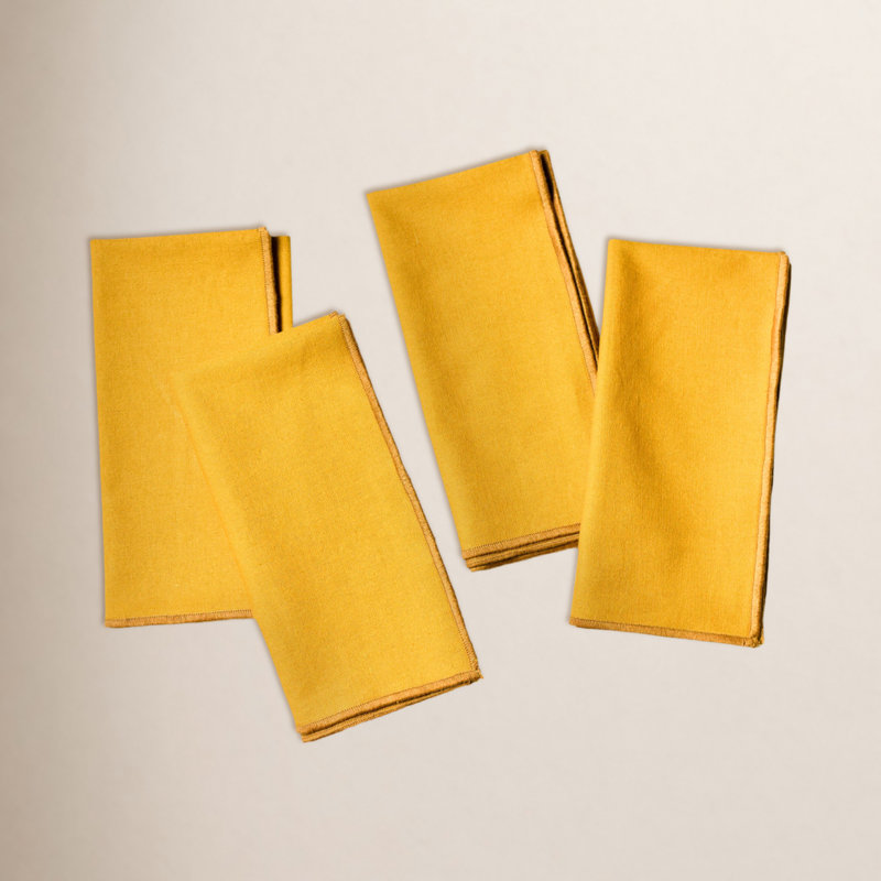Cotton Blend Napkin, Brass